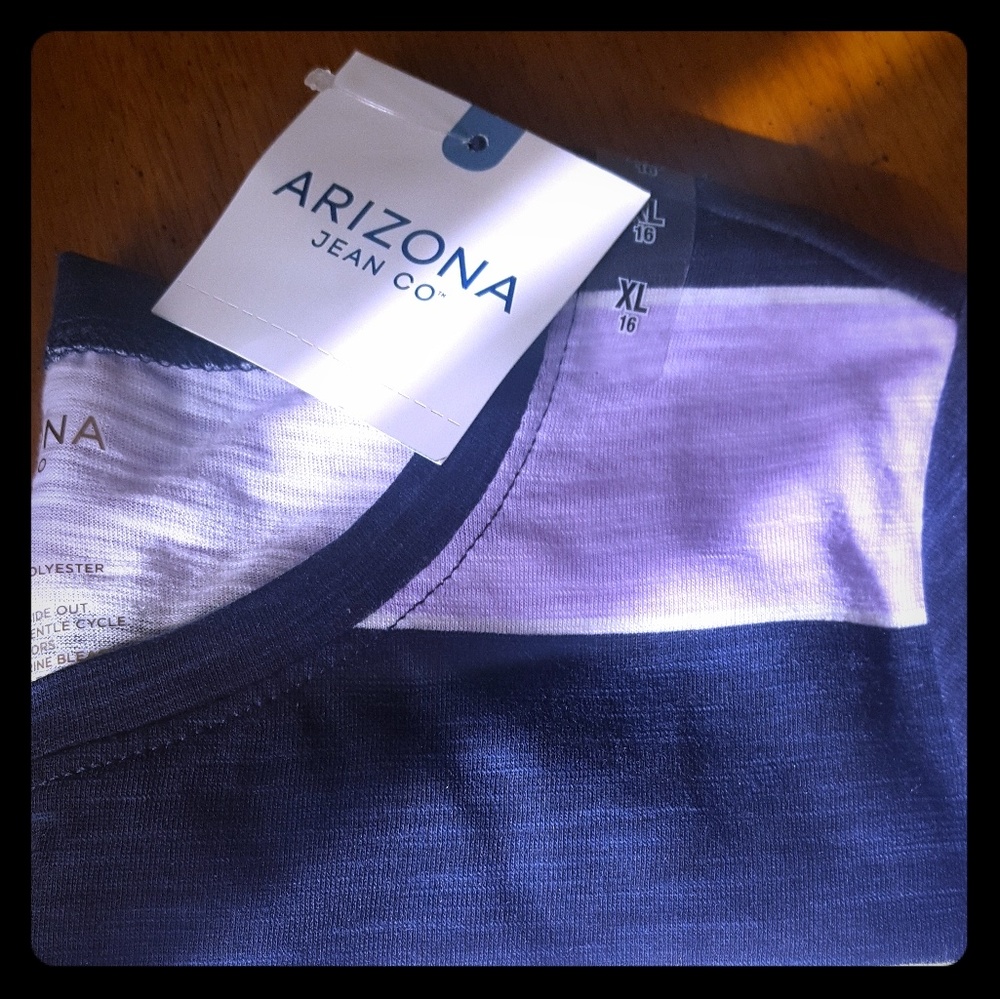 Arizona Bold Navy Striped T-shirt